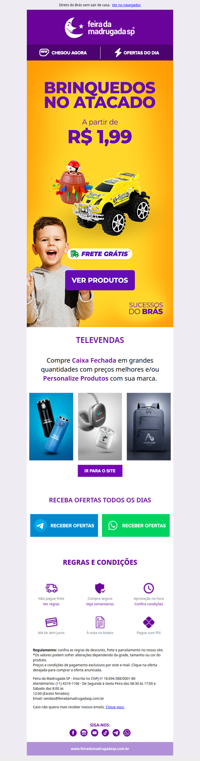 Pegou a visão? Última chance pros brinquedos! 🧐