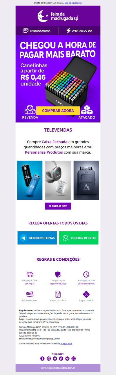 CHEGOU A HORA: Canetinhas a partir de R$ 0,46 na caixa fechada 😍