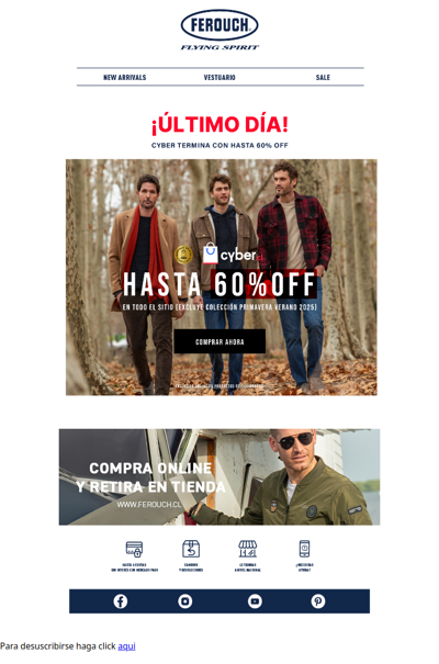 Cyber termina con hasta 60% OFF 📅