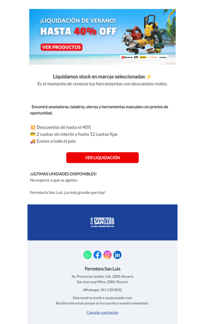 🔥 Liquidación de verano - hasta 40% OFF!!