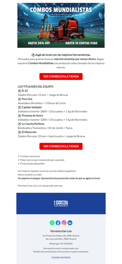 🏆 Llegaron los Combos Mundialistas | Hasta 13% OFF + Financiación