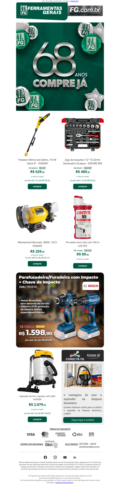 Ferramentas FG: qualidade e confiança em cada detalhe