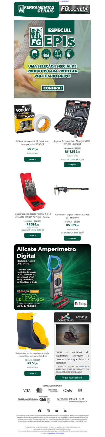 Do básico ao profissional: tudo em ferramentas, só na FG.