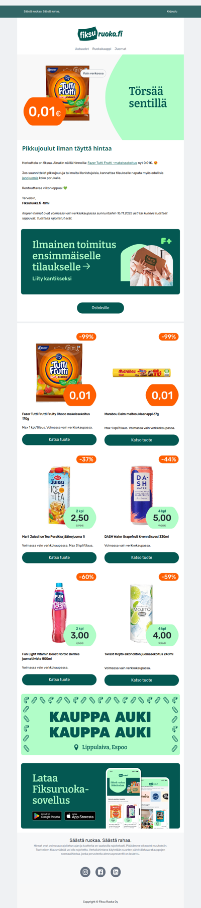 Fazer Tutti Frutti -99% 😍