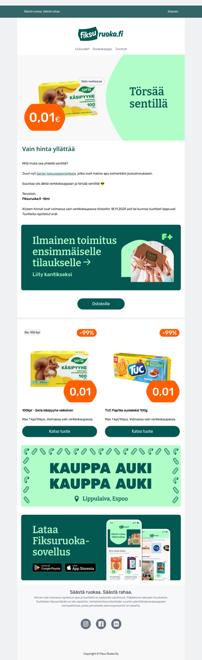 Serla talouspaperi 0,01€ 🔥