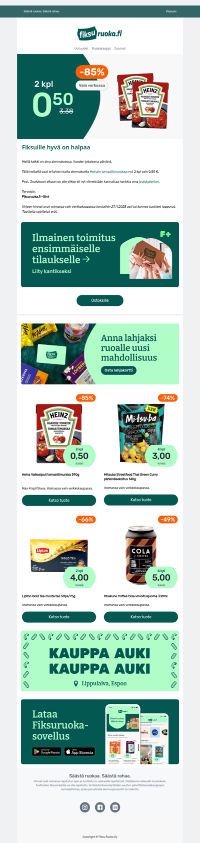 🥫 Heinz tomaattimurska -85% 🤩