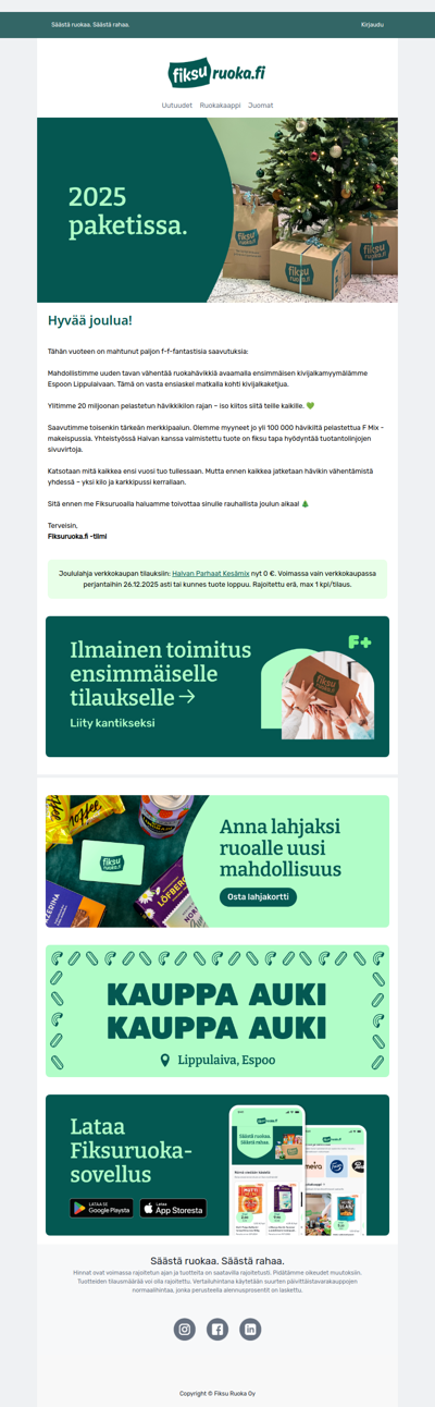 Hyvää joulua meidän tiimiltä! 💚🎄