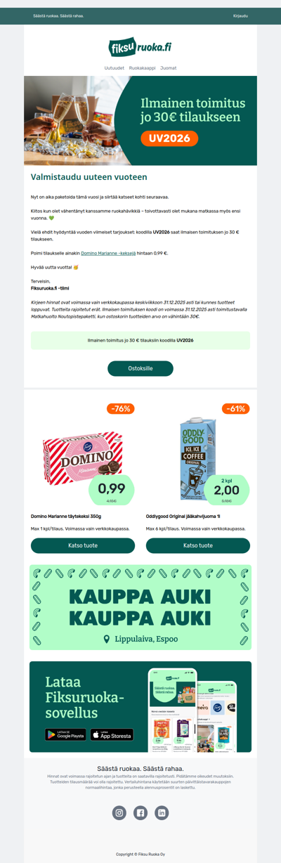 🚛 Ilmainen toimitus 30€ tilauksiin! 🥳 Domino -76%