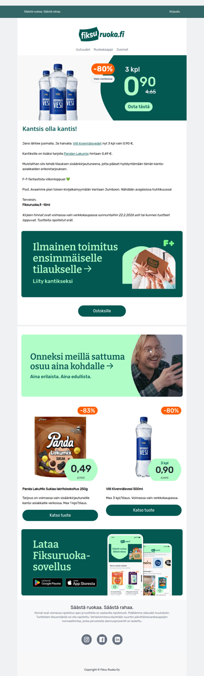 Villi kivennäisvesi -80% 😎