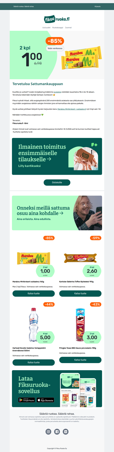 🍫 Marabou Mintkrokant -85% 😍