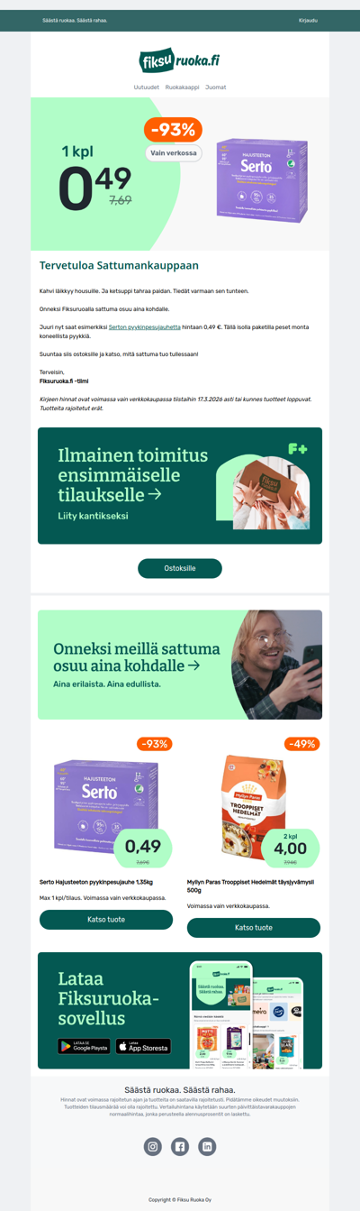 Serto pyykinpesujauhe 0,49€ 🔥