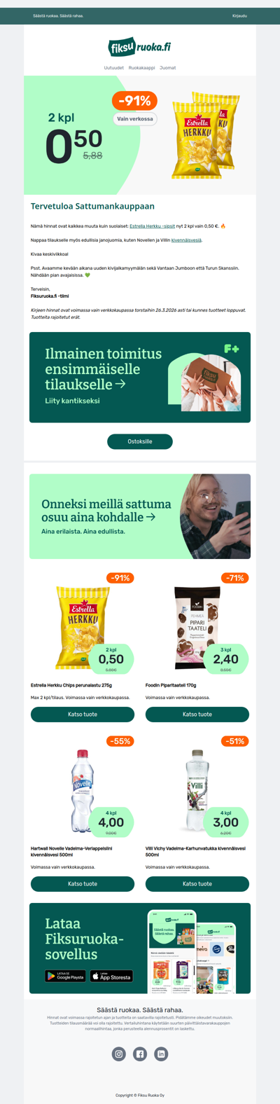 Estrella Herkku -91% 🤩 2 kpl vain 0,50€