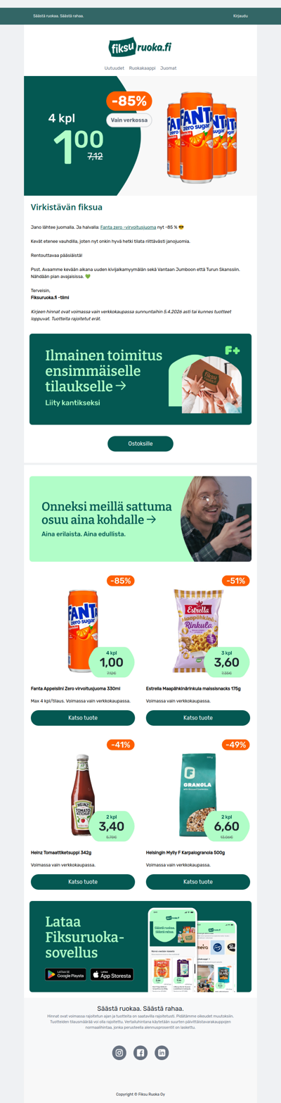 Fanta orange zero -85% 😎