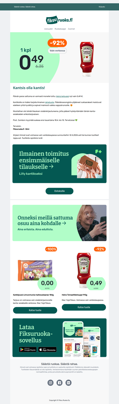 Heinz ketsuppi -92% 😍