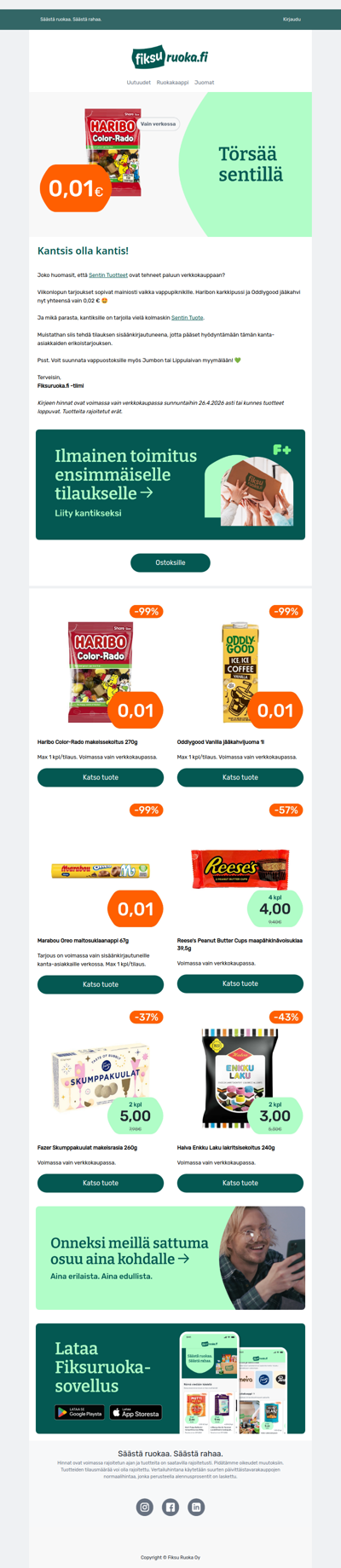 🍬 Haribo & Oddlygood jääkahvi -99% 😍