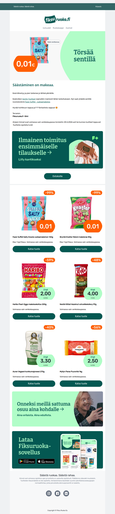 Moi  💚 Fazer Suffeli nyt 0,01€ 😍