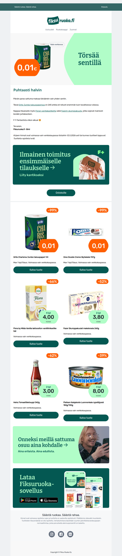 SENTILLÄ talouspaperia 🔥 Oreo -99% 🤩
