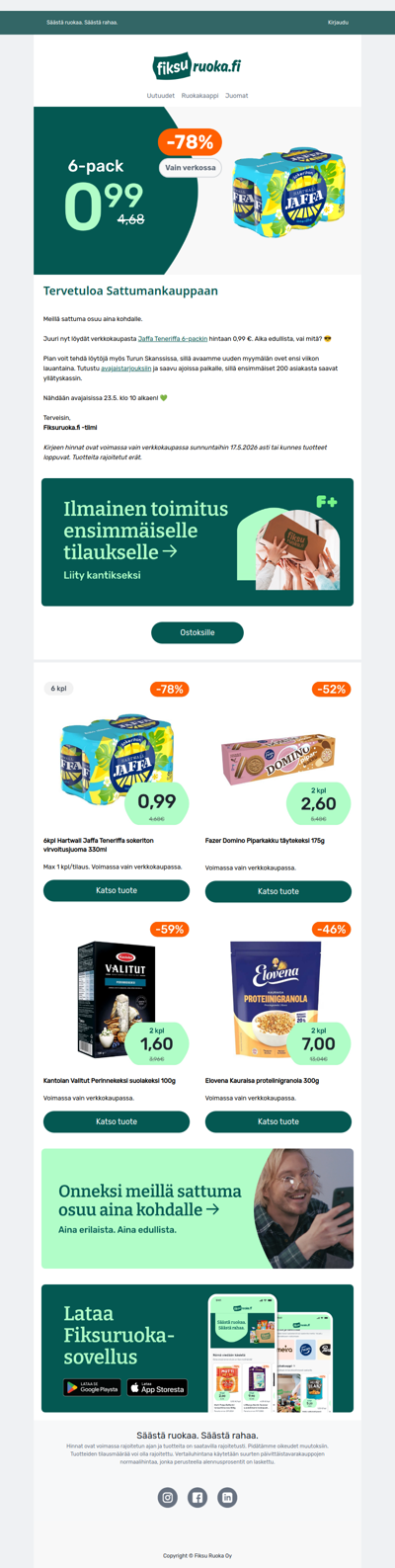 Jaffa 6-pack 0,99€ 😎 Vain sunnuntaihin asti!