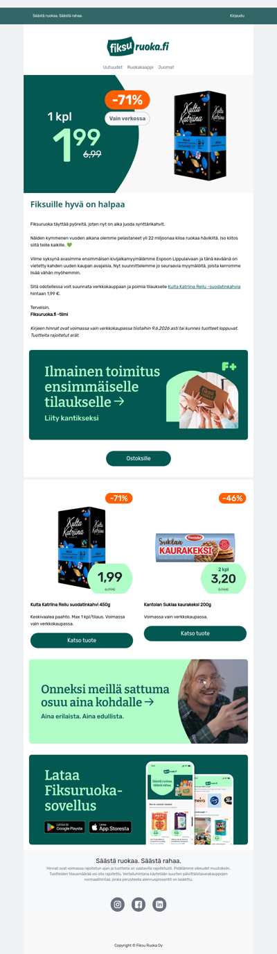 ☕️ Kulta Katriina vain 1,99€ 💚