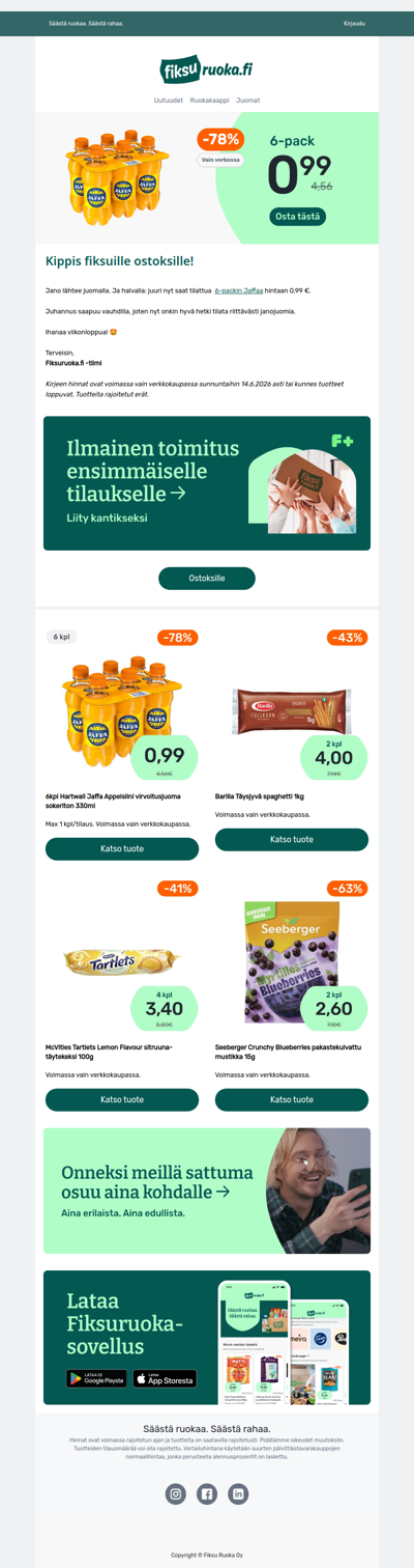 Jaffa 6-pack 0,99 € 😎