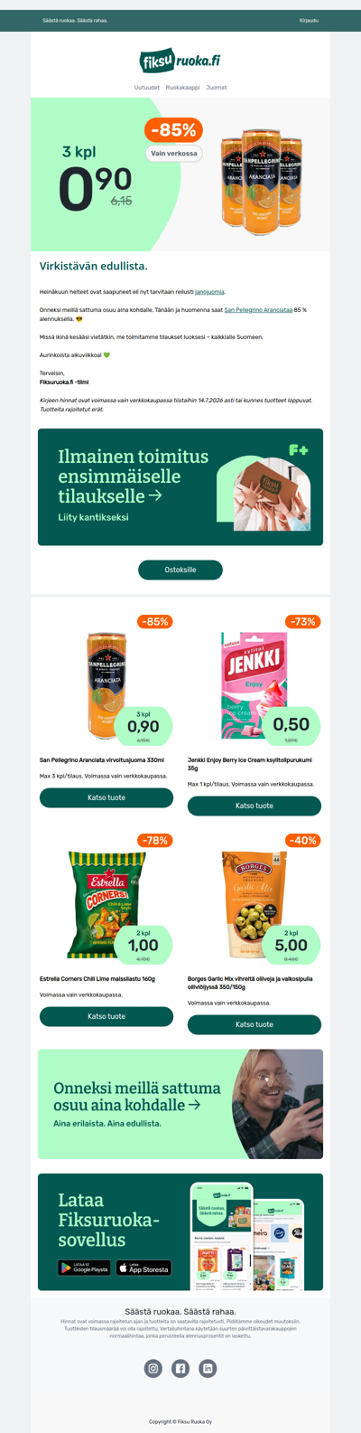 San Pellegrino -85% 😎 Jenkki -73%