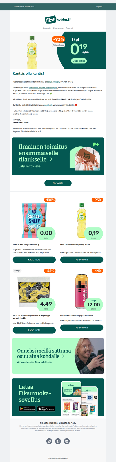 Keiju rypsiöljy vain 0,19€ 🔥 Porlammin Meijerin vegenappeja!