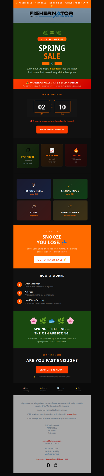 🐟⚡FLASH SALE at Fishernator ⚡New Deals Every Hour