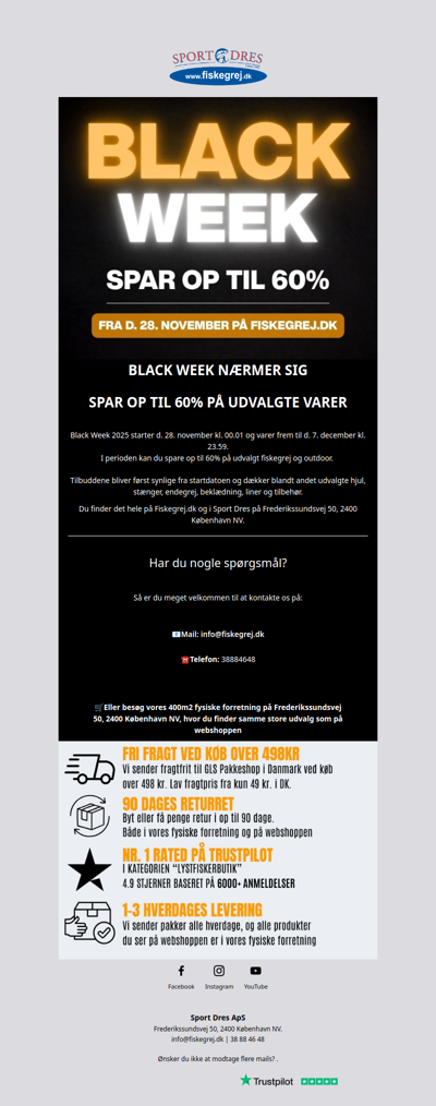 ⚫Black Week starter snart hos Fiskegrej.dk⚫