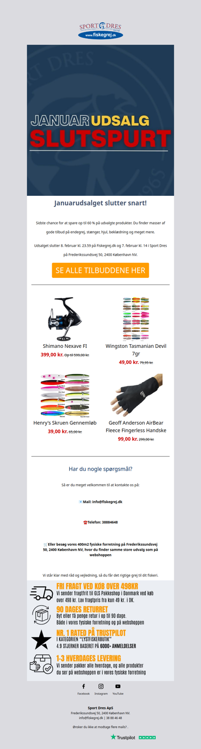 Januarudsalget slutter snart! 🔥