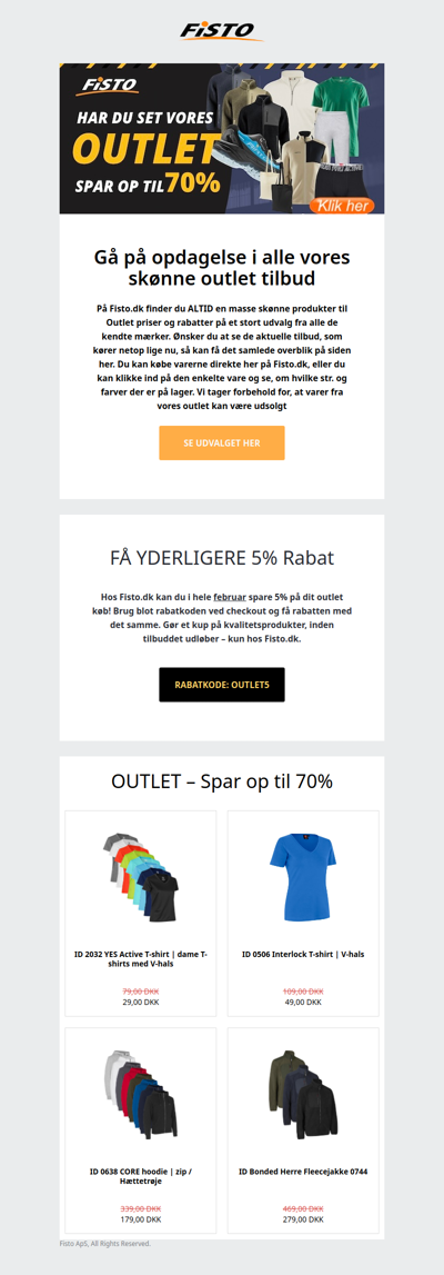 OUTLET – Spar op til 70%