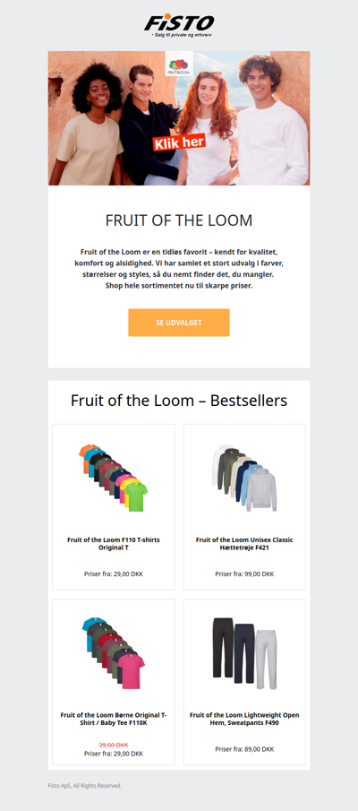 Fruit of the Loom – stort udvalg & skarpe priser