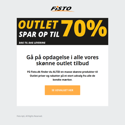 OUTLET Spar op til 70%
