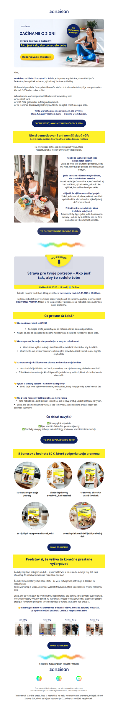 🕒 Začíname už o 3 dni – ideš do toho s nami? Nastav si stravu pre tvoje potreby a už nikdy nezačínaj odznova!