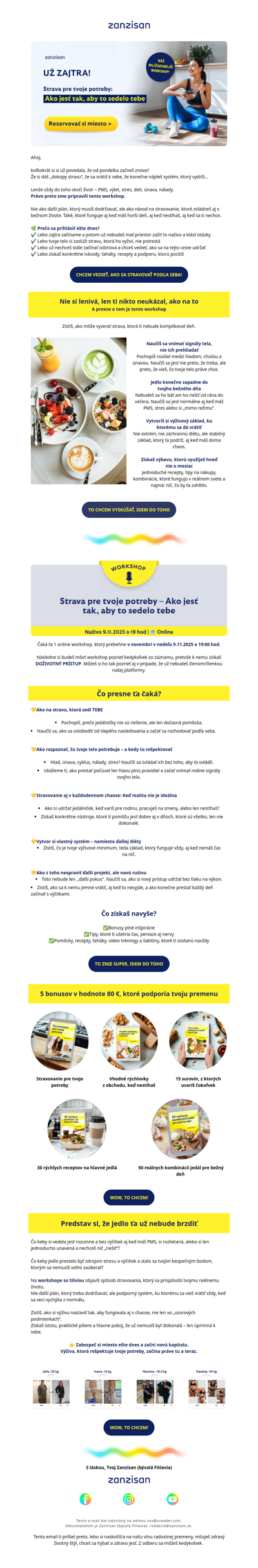 Začíname už zajtra! Si pripravená na výživu, ktorá ťa podrží v reálnom živote? 🌿 Konečne môžeš prestať začínať odznova. 💛