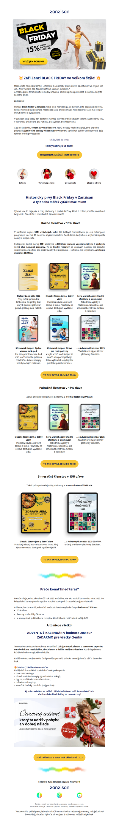 Jedinečné zľavy. Darčeky. A pocit, že na toto si čakala! 🎁