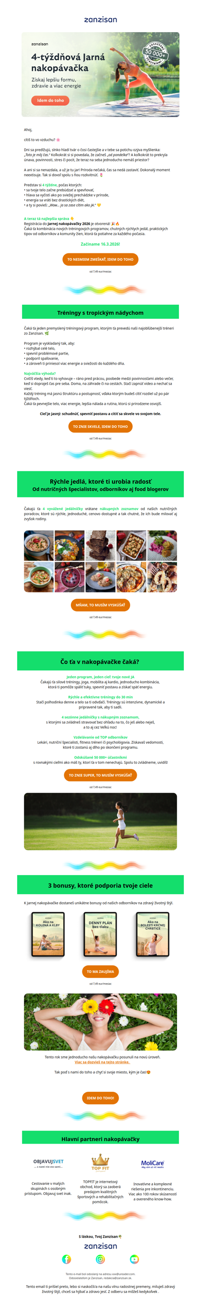 Jarná nakopávačka volá. Ideš do toho s nami? Vyformuj si túto jar postavu svojich snov 💛