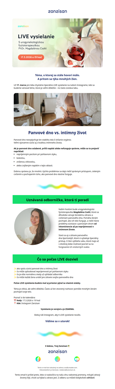 LIVE na Instagrame: téma, o ktorej sa medzi ženami málo hovorí, ale bude ťa zaujímať!
