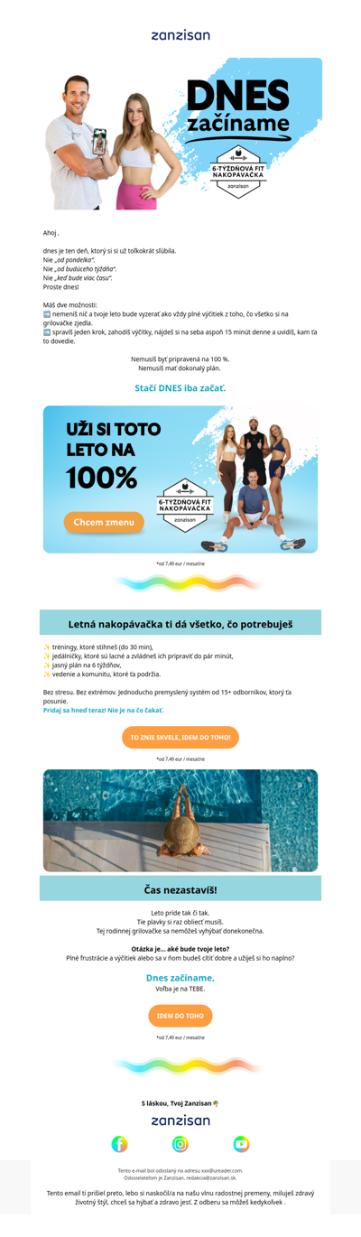 Letná nakopávačka 2026 začína už DNES! Buď pri tom a schudni tak, ako tisíce žien v našej komunite!