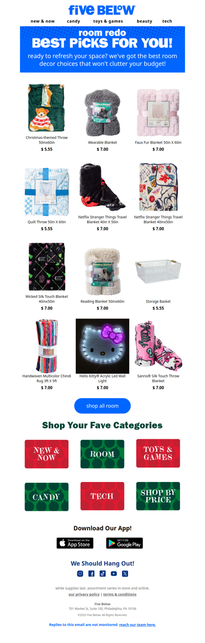 room glow ups from $5.55