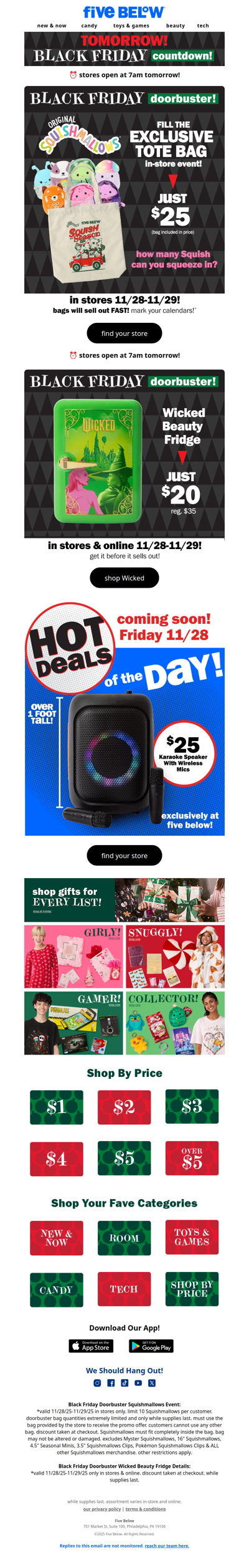 final reminder ⏰ set your alarms for tomorrow's Black Friday doorbusters!