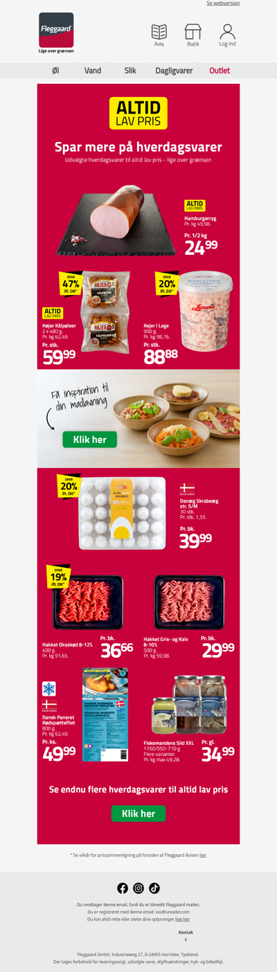 Spar mere på julefrokosten - lige over grænsen 🚗💨