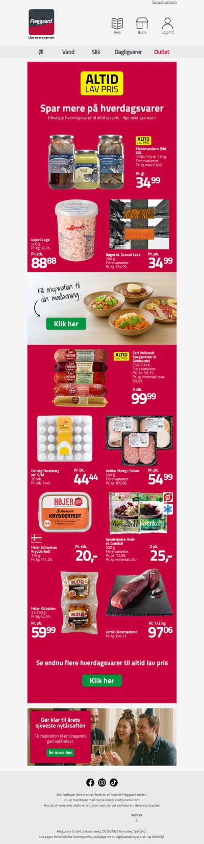 Få alt til nytårsbordet - lige over grænsen 🚗💨