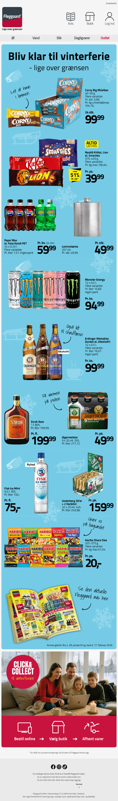 Bliv klar til vinterferie - lige over grænsen ❄️