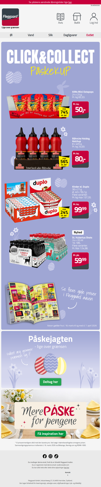 Klar til påskeferien - lige over grænsen 🐣