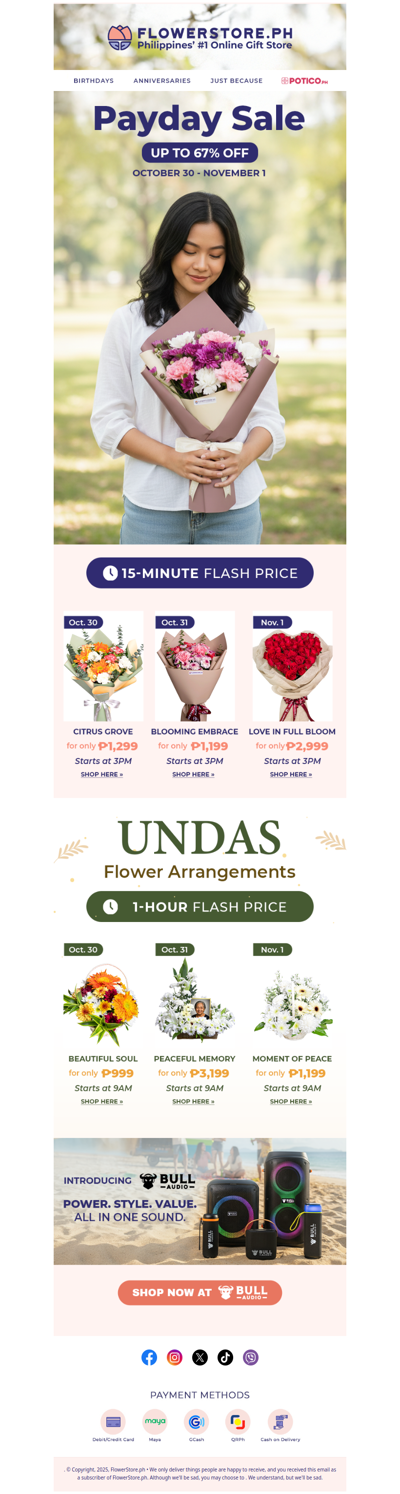 Surprise someone special this Payday 🌸