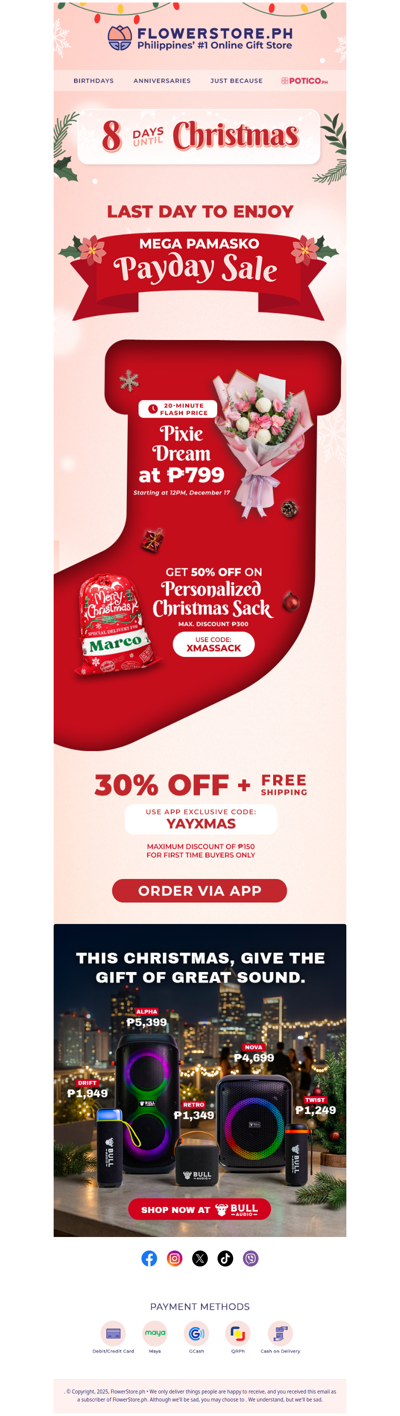 Last day to enjoy Mega Pamasko Payday Sale! 🥹