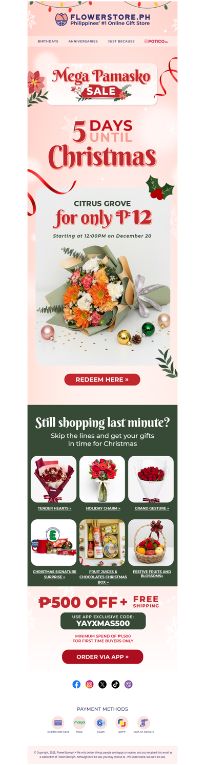 Only 5 Days left to shop for Christmas! 😳