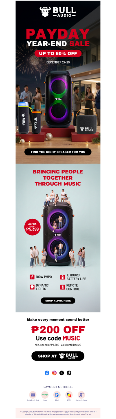 Payday just got louder with Bull Audio 😌