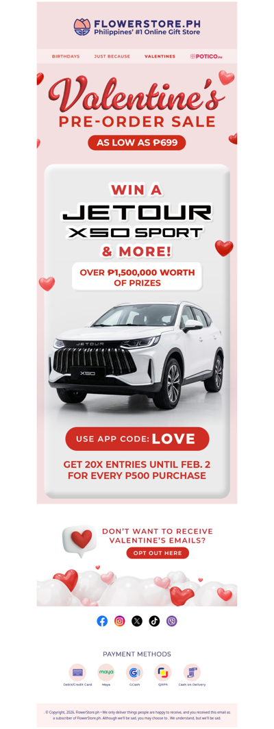 Win a Jetour X50 Sport this Valentine's! ❤