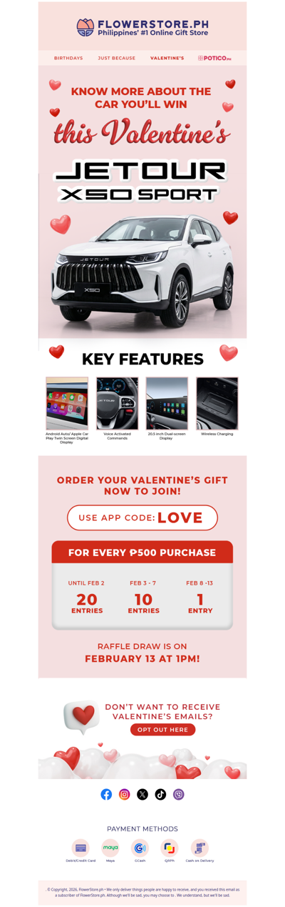 Win the Jetour X50 Sport this Valentine’s! 🤭